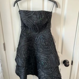 Black formal dress, custom made by John Paul Ataker.